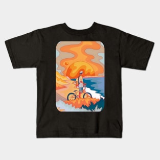 Beach biker Kids T-Shirt